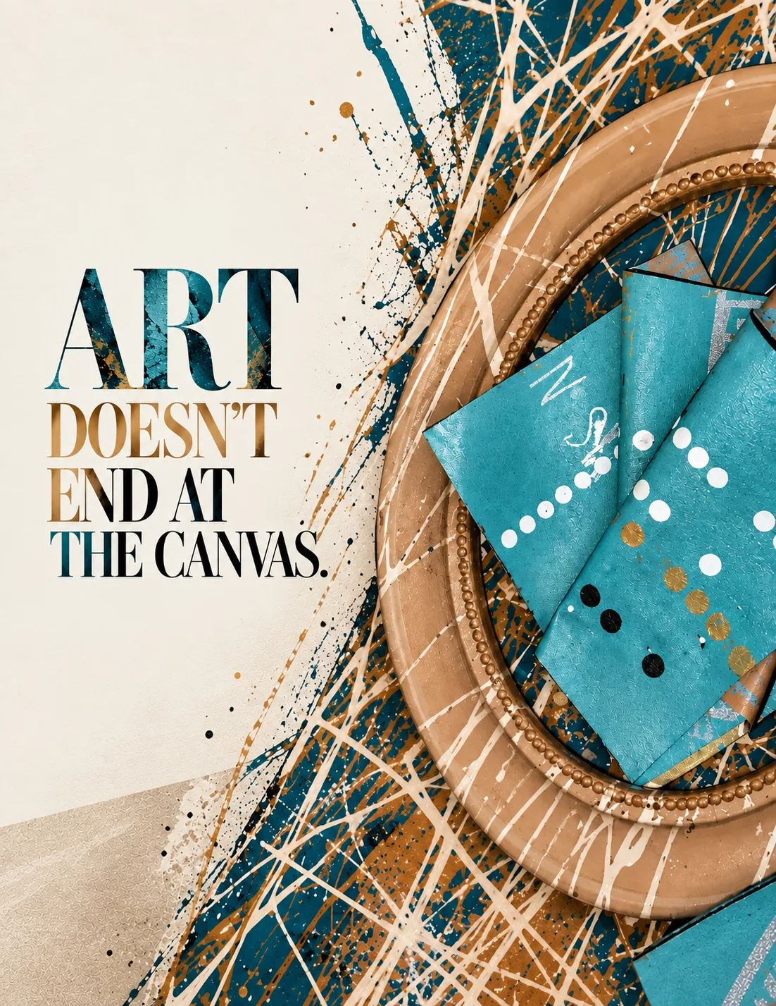 Art doesn't end at the canvas — original art-inspired editorial graphic